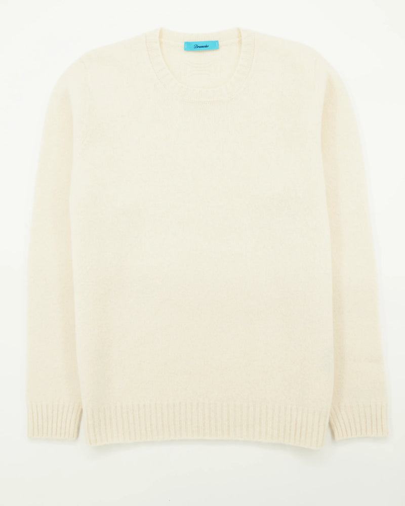 Drumohr Crewneck Brushed Lambswool Cream