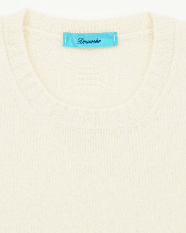 Drumohr Crewneck Brushed Lambswool Cream