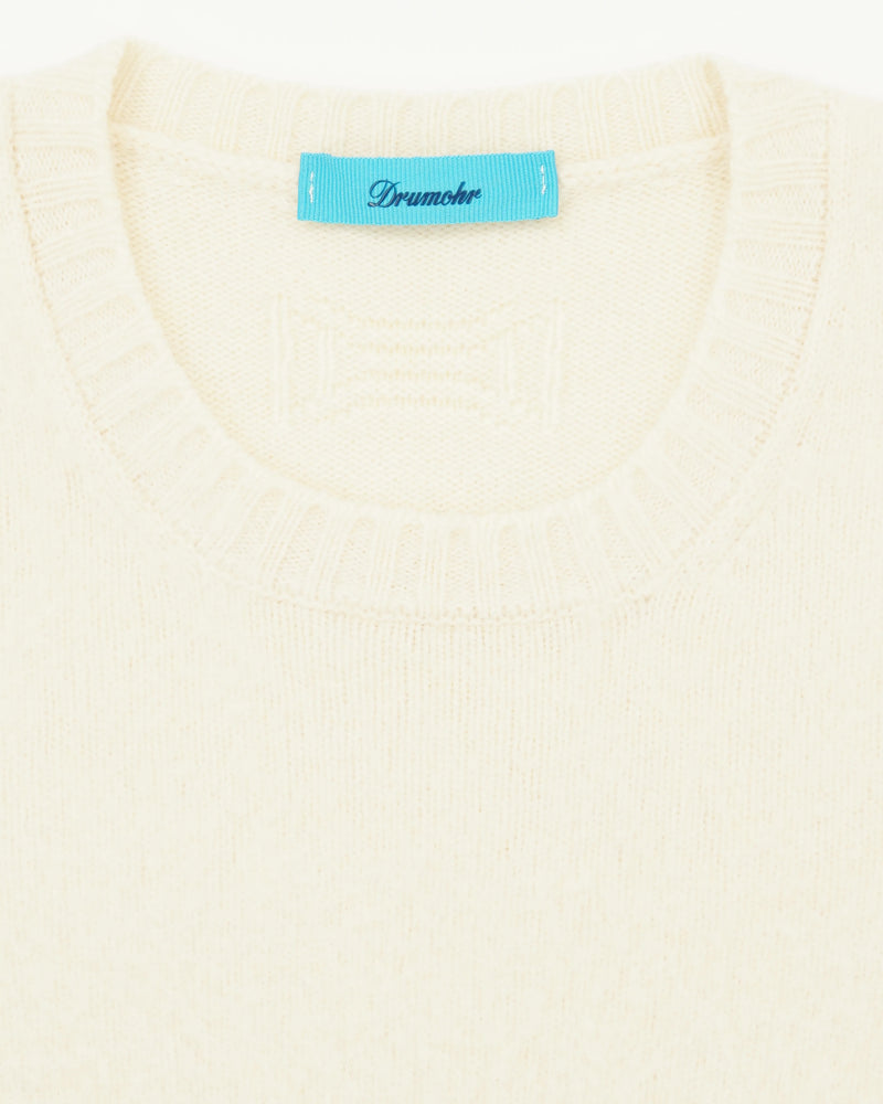 Drumohr Crewneck Brushed Lambswool Cream