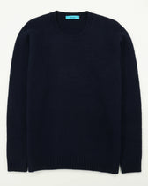 Drumohr Crewneck Brushed Lambswool Navy