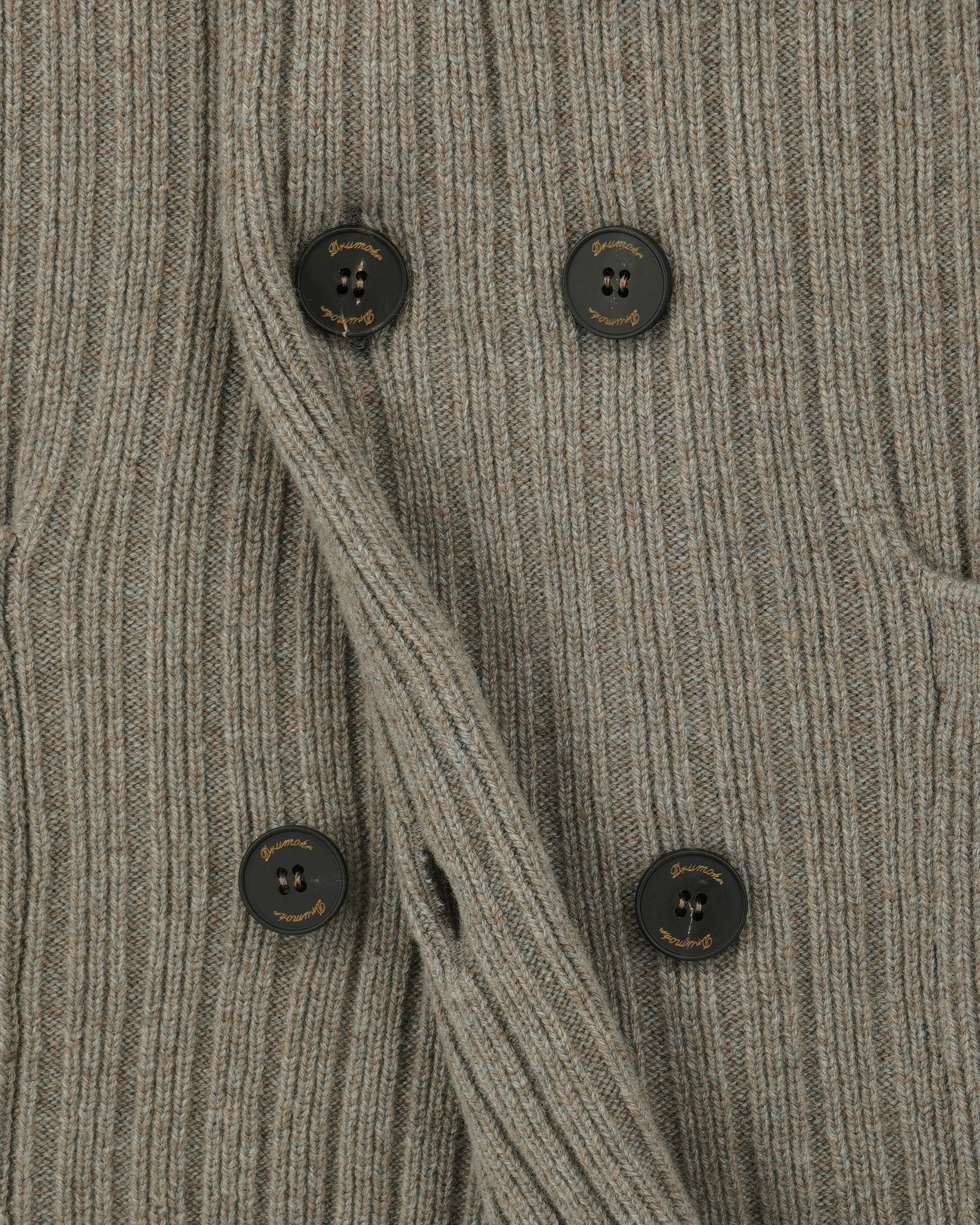 Drumohr Knitted Jacket Double-Breasted Wool Cashmere Taupe