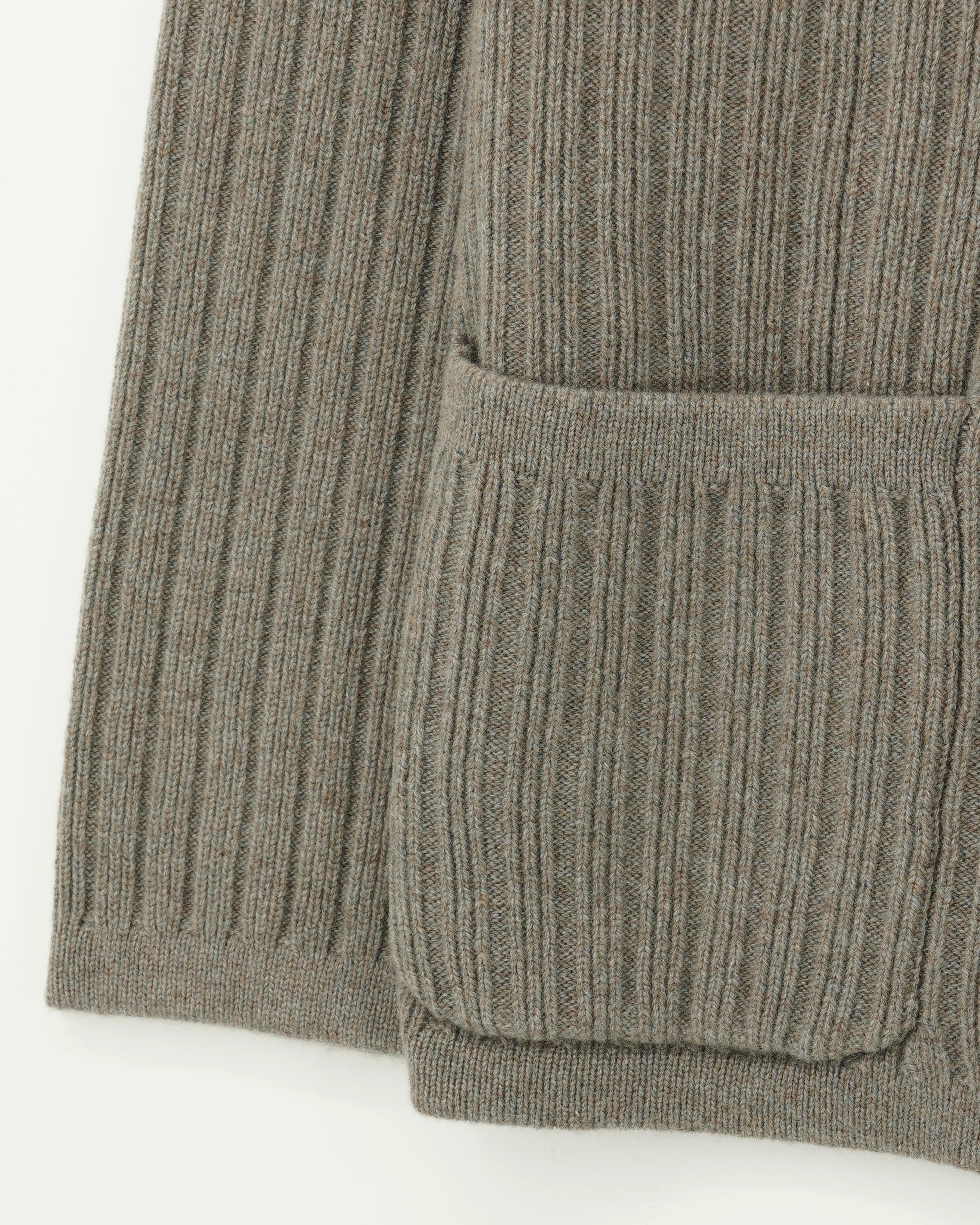 Drumohr Knitted Jacket Double-Breasted Wool Cashmere Taupe