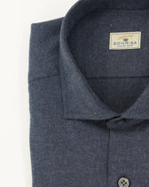 Sonrisa Shirt Flannel Pure Cotton Navy