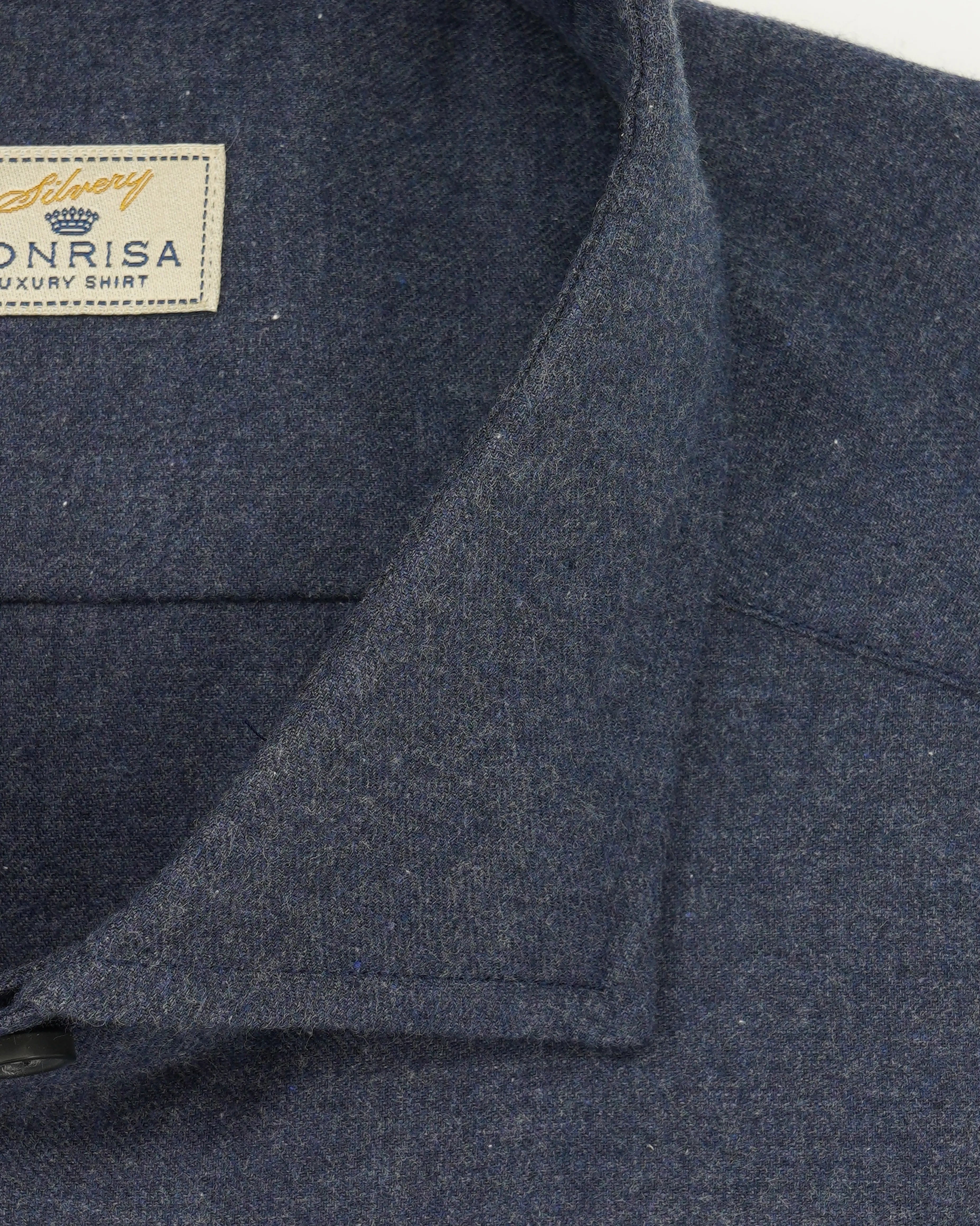 Sonrisa Shirt Flannel Pure Cotton Navy