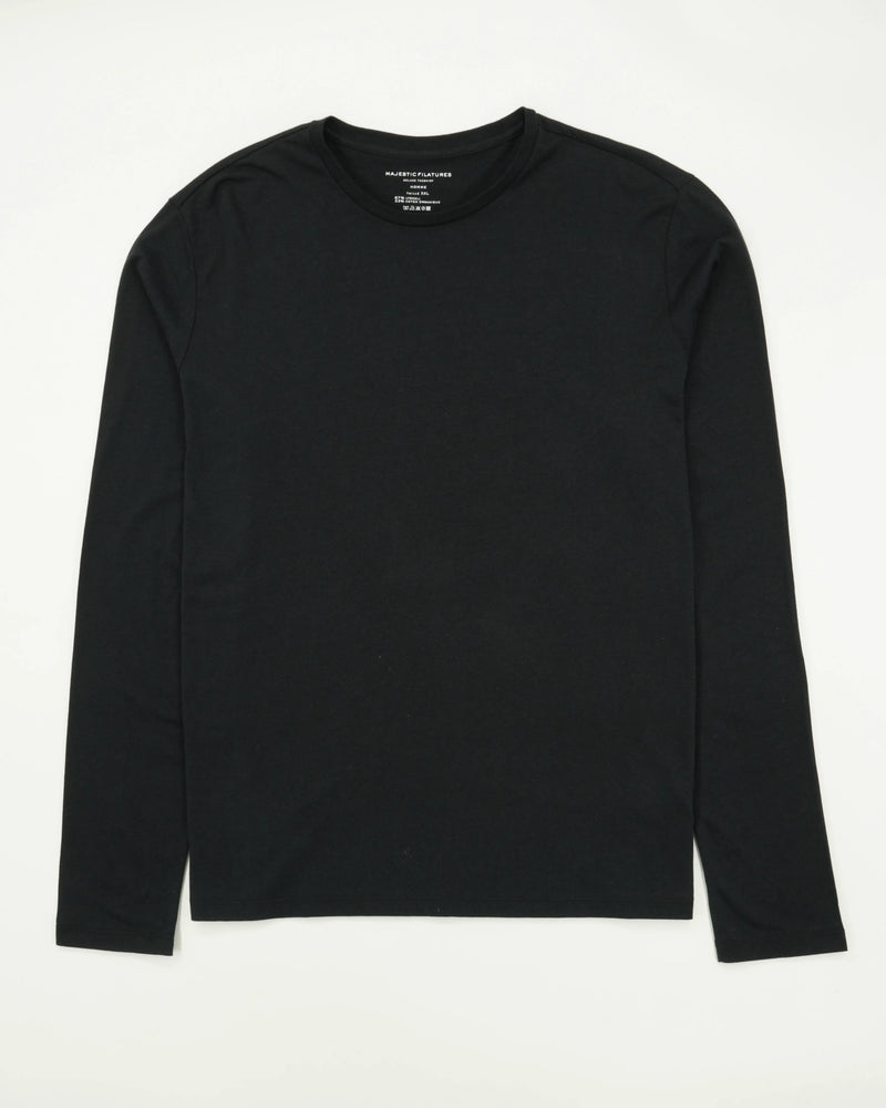 Majestic Filatures T-Shirt Lyocell Cotton Black