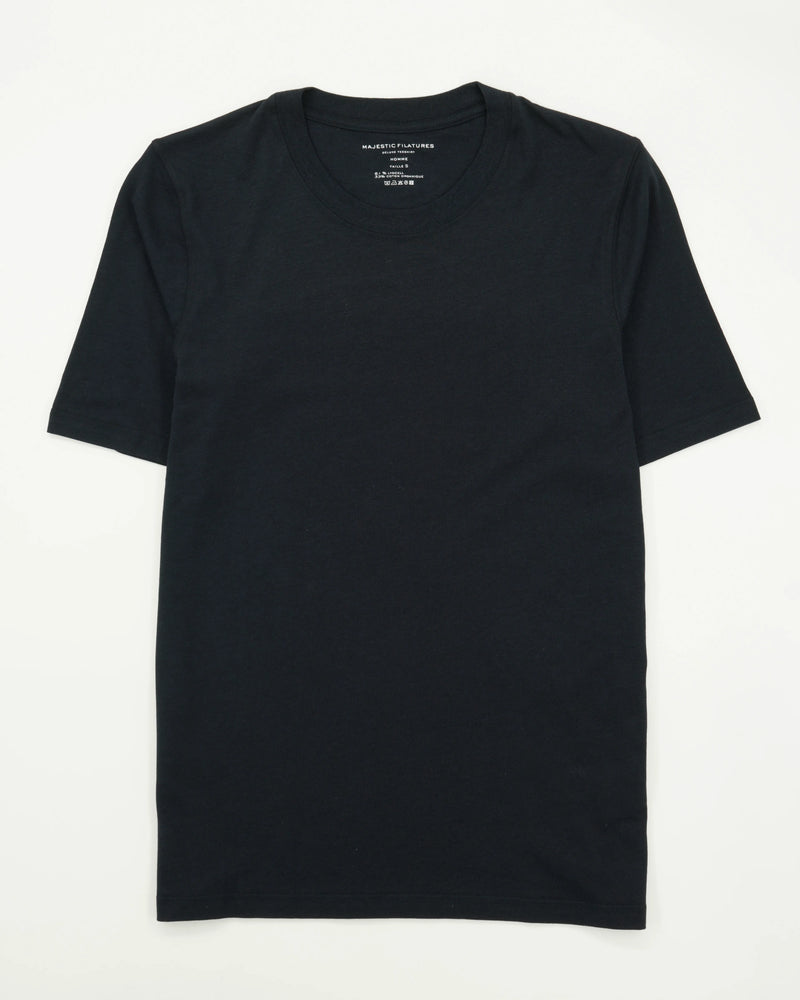 Majestic Filatures T-Shirt Lyocell Cotton Navy