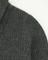Gran Sasso Shawl Cardigan Wool Cashmere Dark Grey