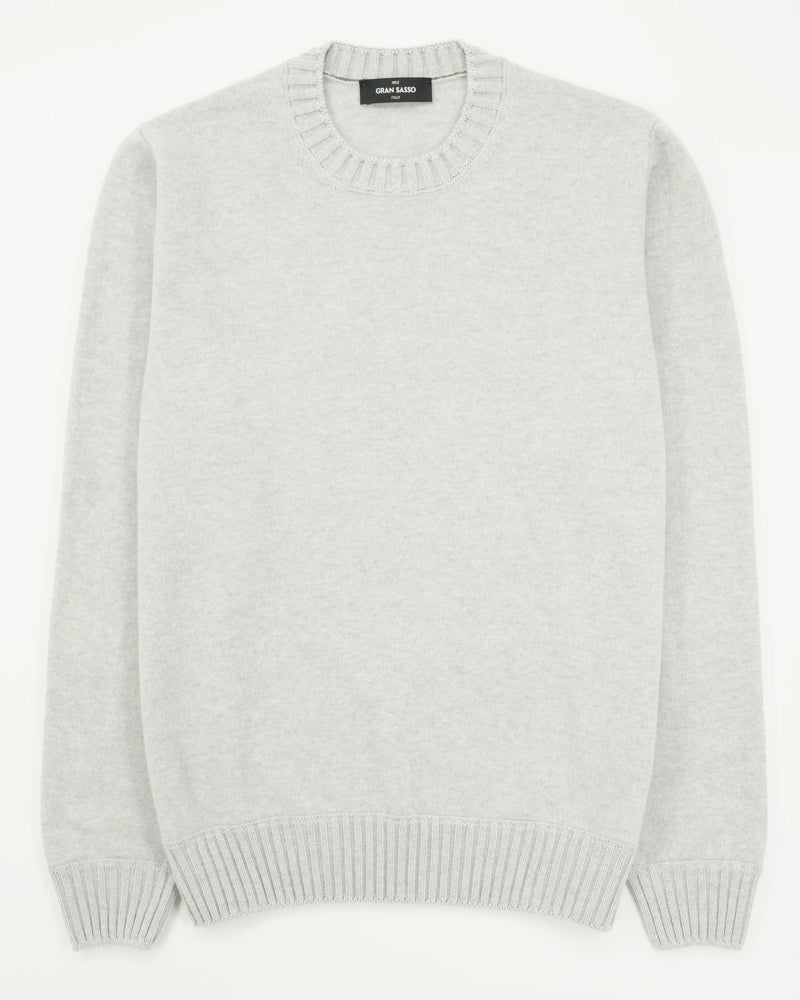 Gran Sasso Crewneck Felted Cashmere Light Grey