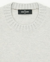 Gran Sasso Crewneck Felted Cashmere Light Grey