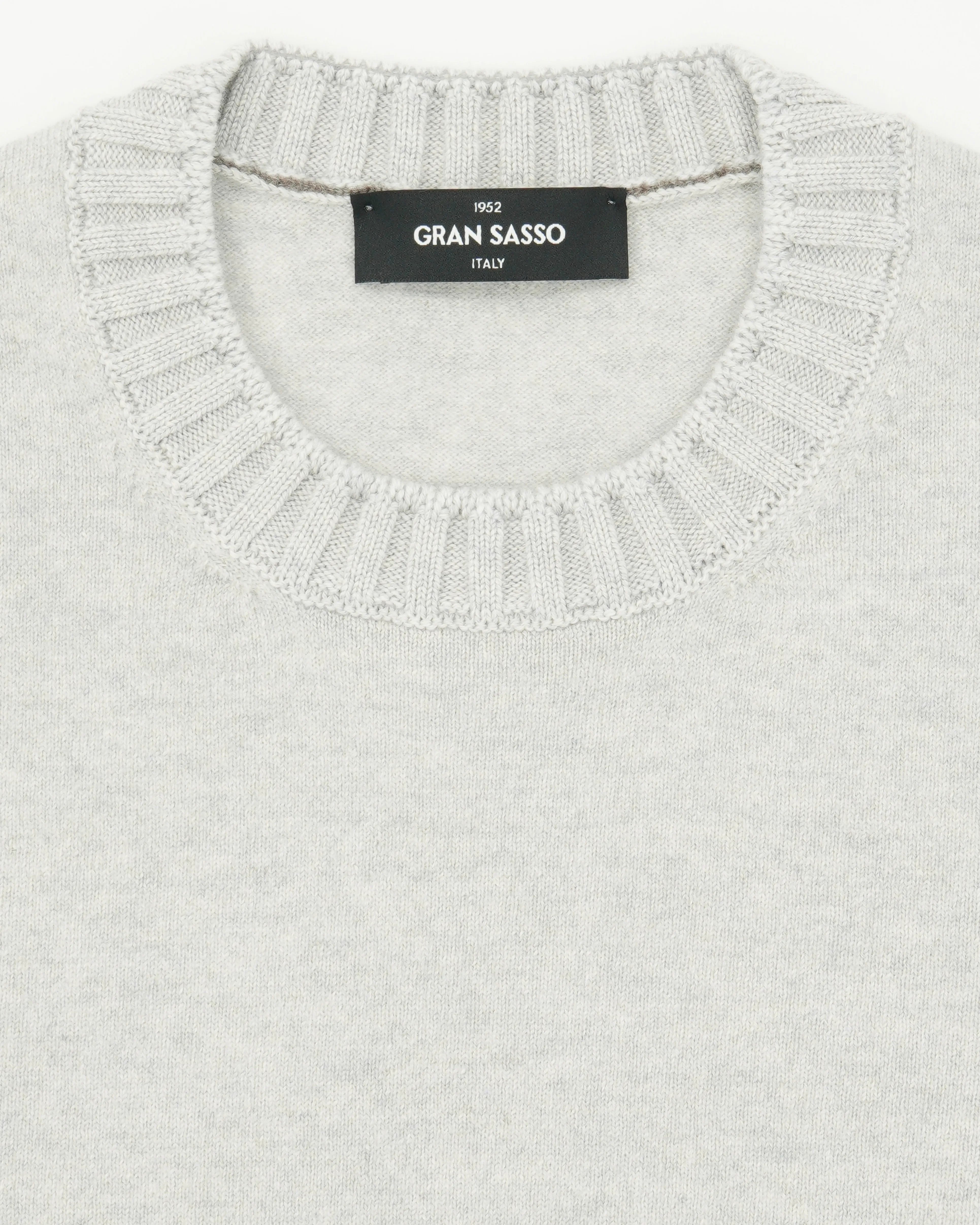 Gran Sasso Crewneck Felted Cashmere Light Grey
