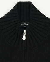 Gran Sasso Full Zip Felted Cashmere Black