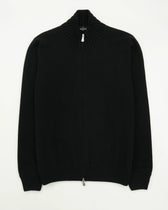 Gran Sasso Full Zip Felted Cashmere Black