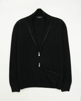 Gran Sasso Full Zip Felted Cashmere Black