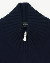Gran Sasso Full Zip Felted Cashmere Navy