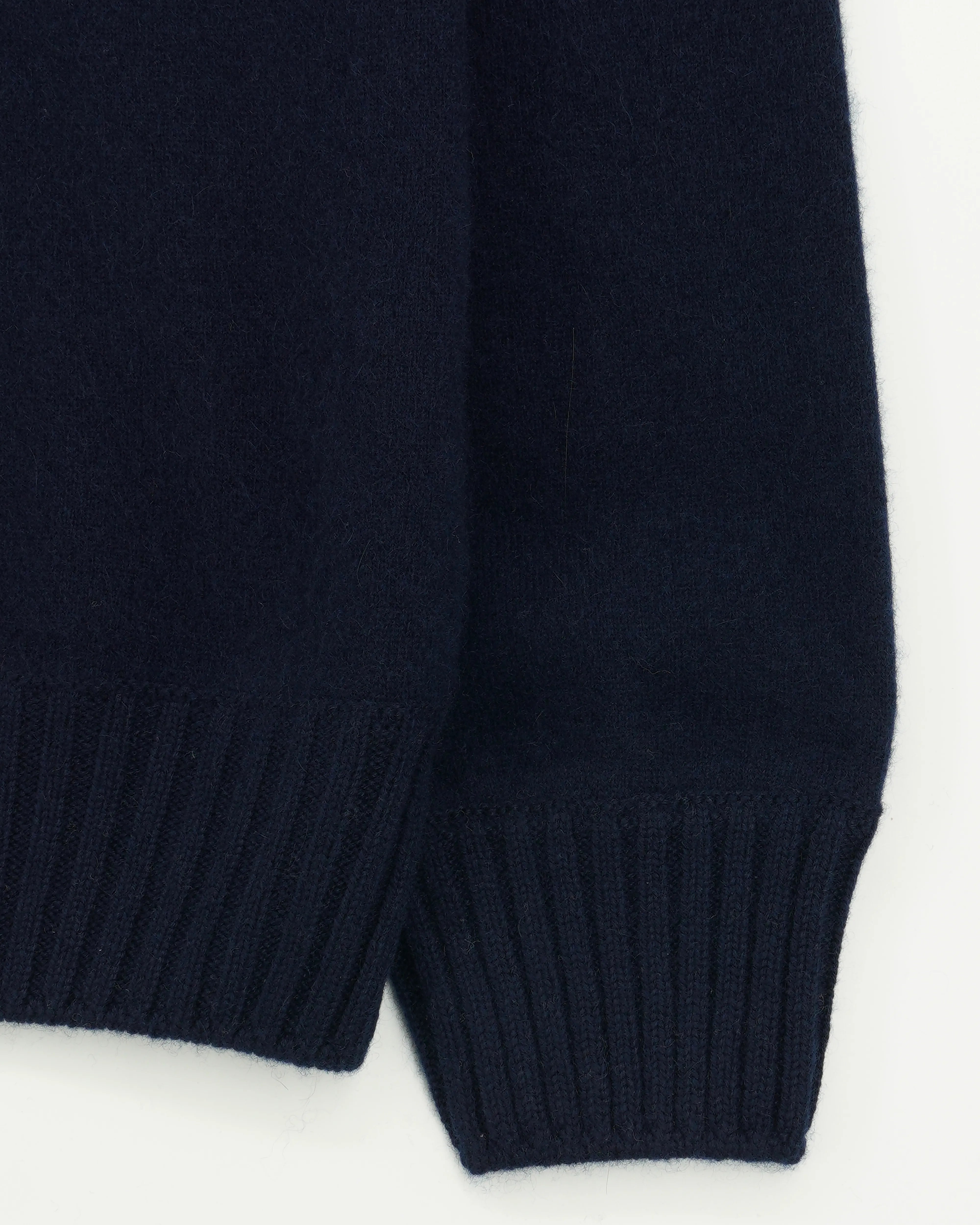 Gran Sasso Full Zip Felted Cashmere Navy