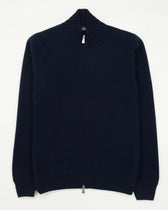 Gran Sasso Full Zip Felted Cashmere Navy