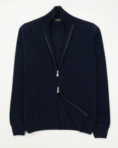 Gran Sasso Full Zip Felted Cashmere Navy