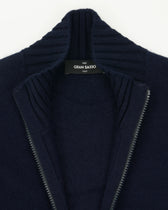 Gran Sasso Full Zip Felted Cashmere Navy