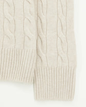 Gran Sasso Crewneck Cable Pure Cashmere Light Beige