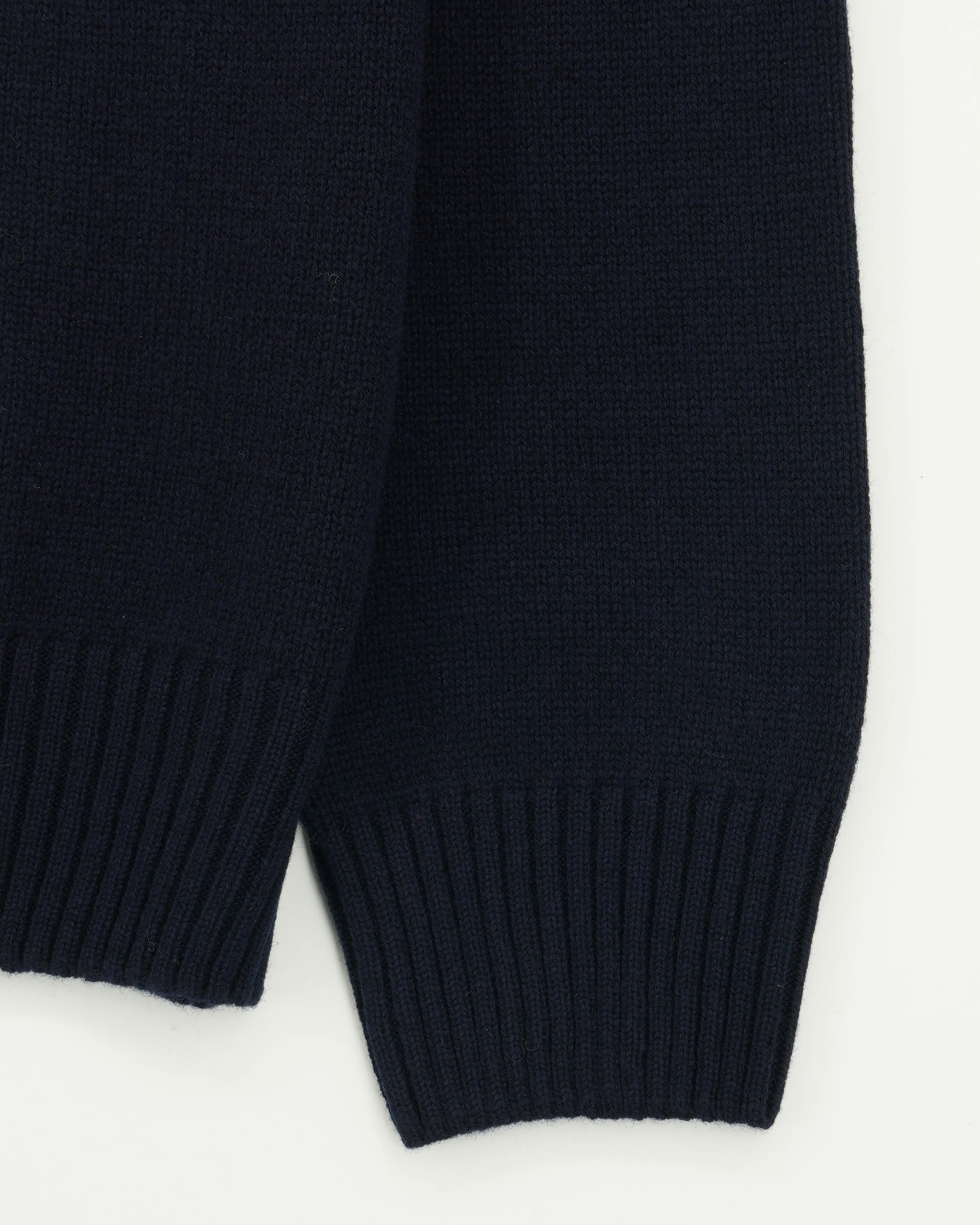 Gran Sasso Full Zip Wool Cashmere Navy