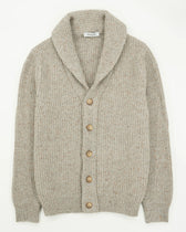 Gran Sasso Shawl Cardigan Wool Cashmere Warm Grey