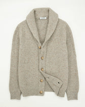 Gran Sasso Shawl Cardigan Wool Cashmere Warm Grey