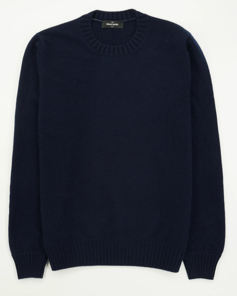 Gran Sasso Crewneck Felted Cashmere Navy