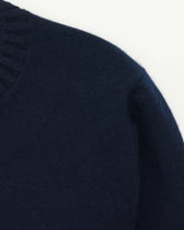 Gran Sasso Crewneck Felted Cashmere Navy