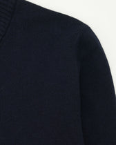 Gran Sasso Half Zip Wool Cashmere Navy