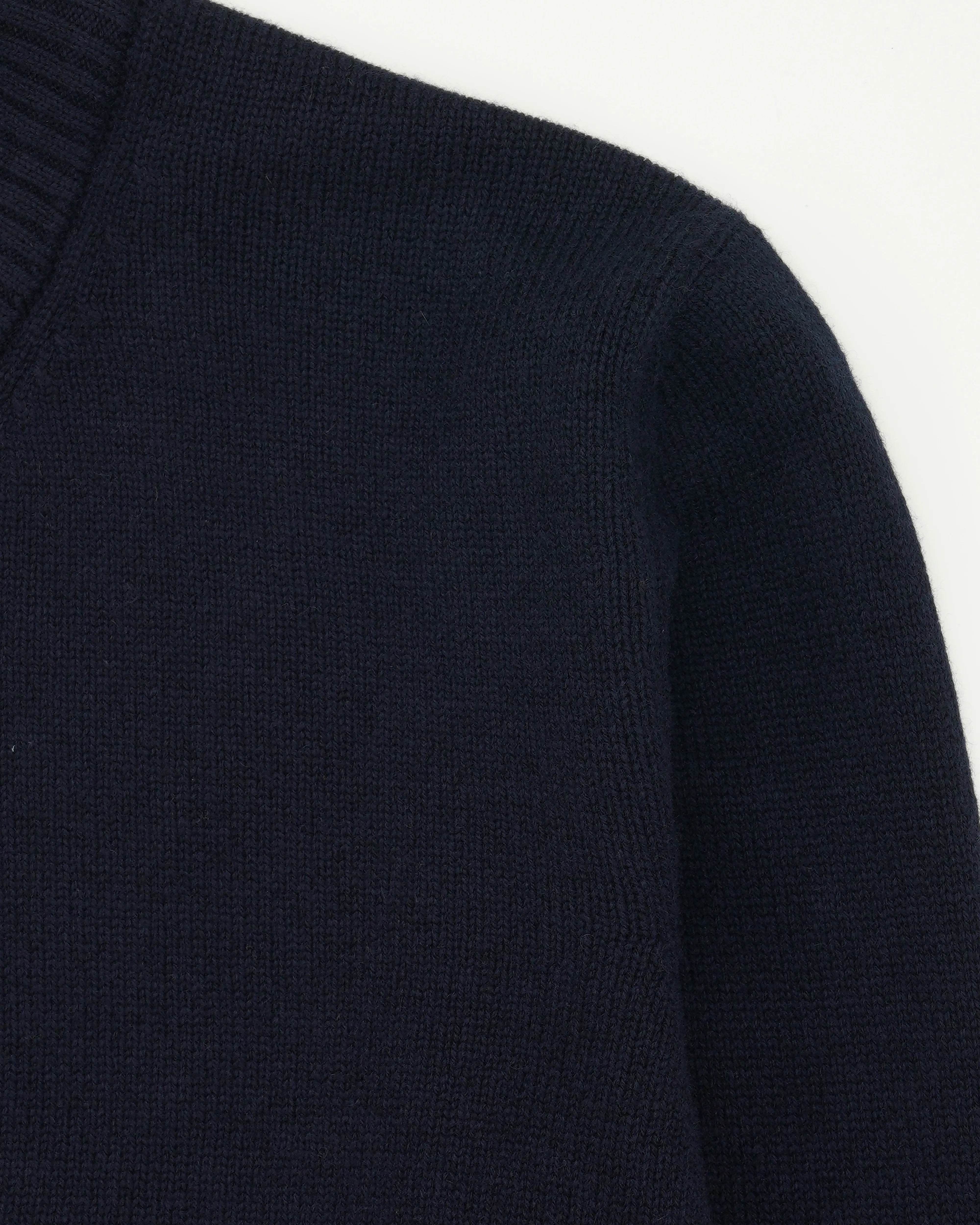 Gran Sasso Half Zip Wool Cashmere Navy