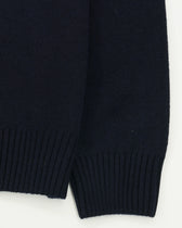 Gran Sasso Half Zip Wool Cashmere Navy