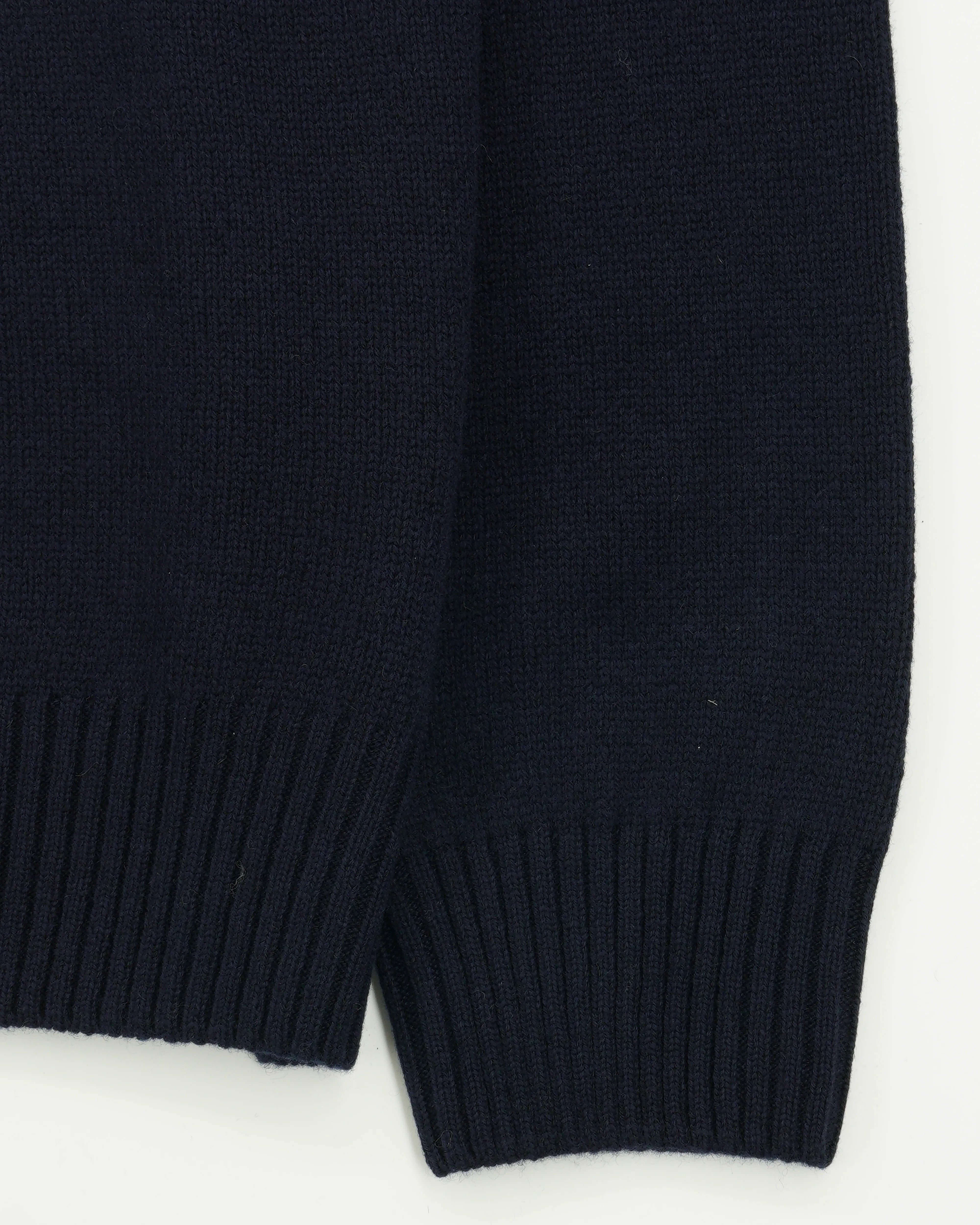 Gran Sasso Half Zip Wool Cashmere Navy