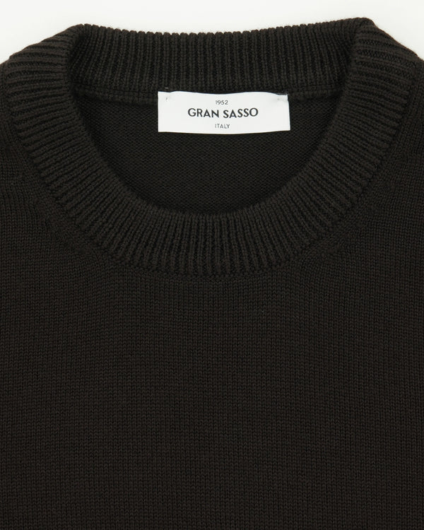 Gran Sasso Crewneck 10 Gauge Merino Brown