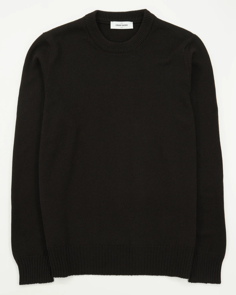 Gran Sasso Crewneck 10 Gauge Merino Brown