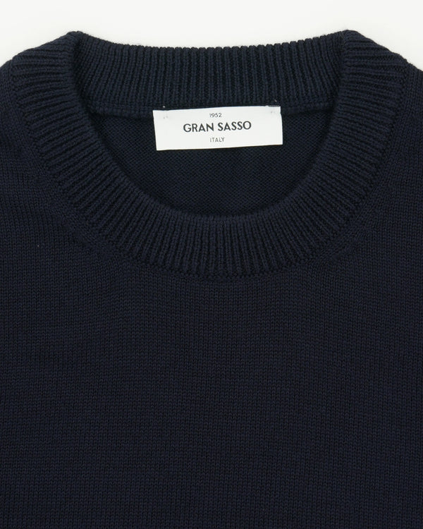 Gran Sasso Crewneck 10 Gauge Merino Navy