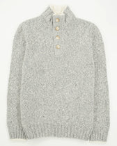 Gran Sasso Stand Collar Geelong Melange Grey