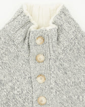 Gran Sasso Stand Collar Geelong Melange Grey