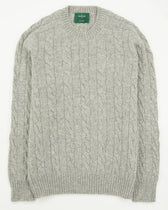 Gran Sasso Crewneck Shetland Cable Grey