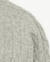 Gran Sasso Crewneck Shetland Cable Grey