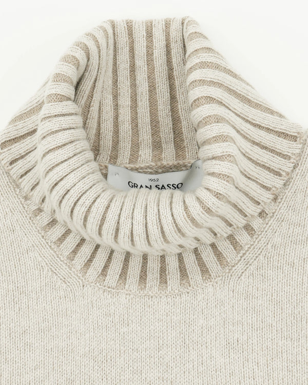 Gran Sasso Turtleneck Wool Cashmere Beige