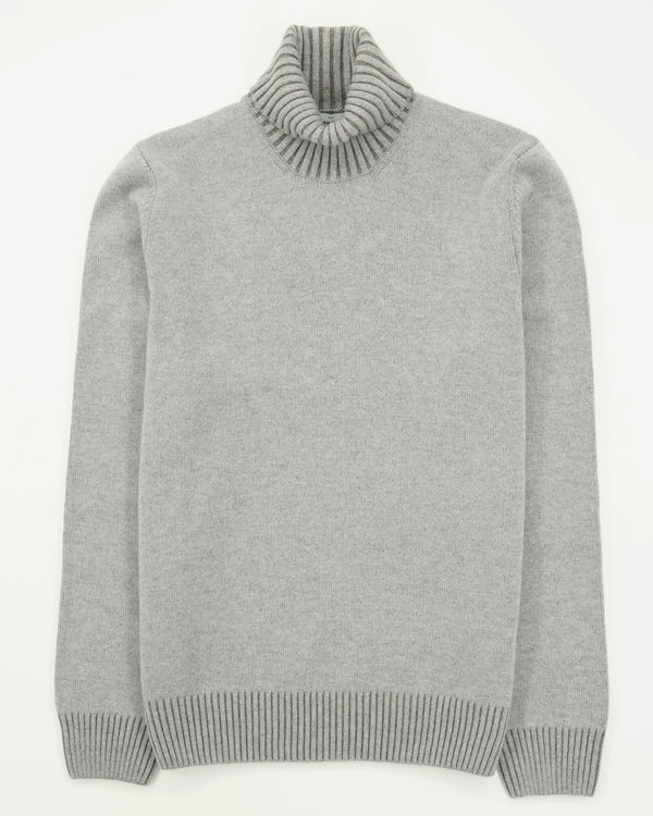 Gran Sasso Turtleneck Wool Cashmere Light Grey