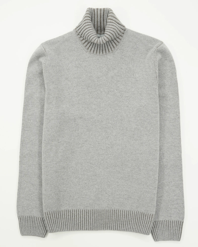 Gran Sasso Turtleneck Wool Cashmere Light Grey