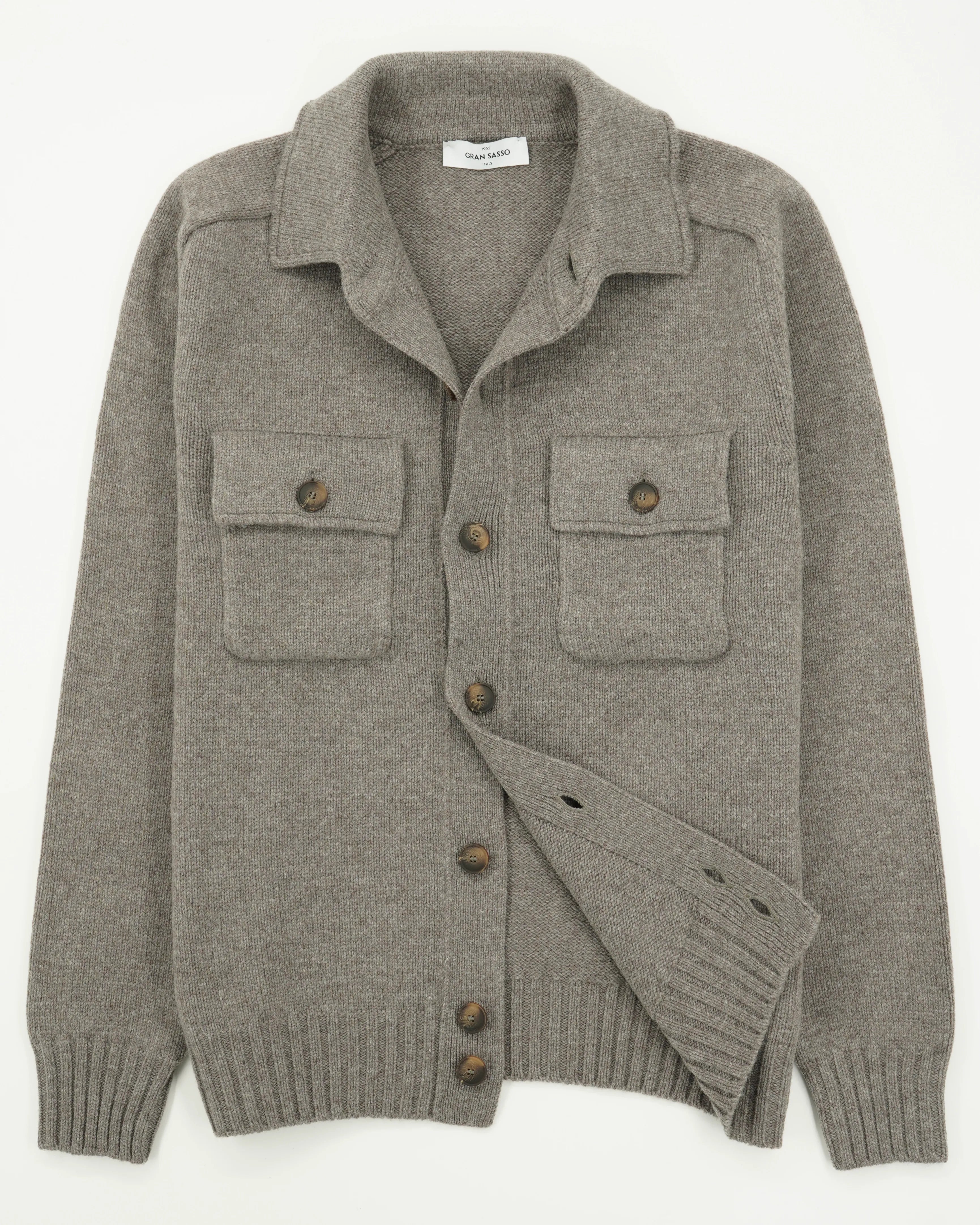 Gran Sasso Cardigan Super Geelong Taupe