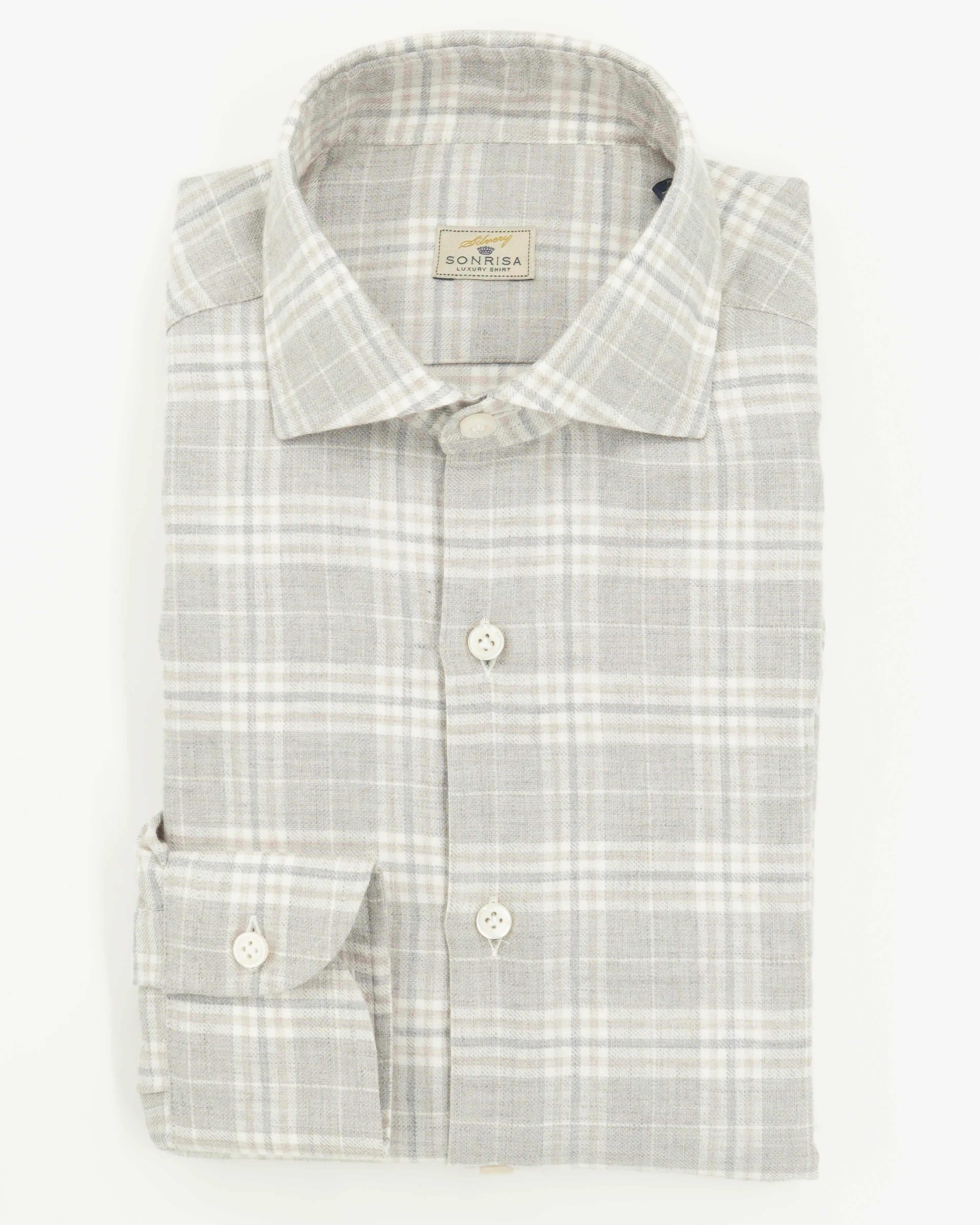 Sonrisa Shirt Fine Flannel Check Grey