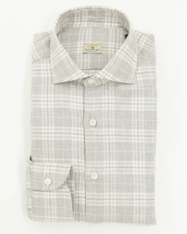 Sonrisa Shirt Fine Flannel Check Grey