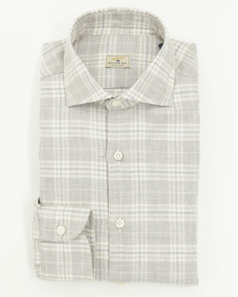 Sonrisa Shirt Fine Flannel Check Grey