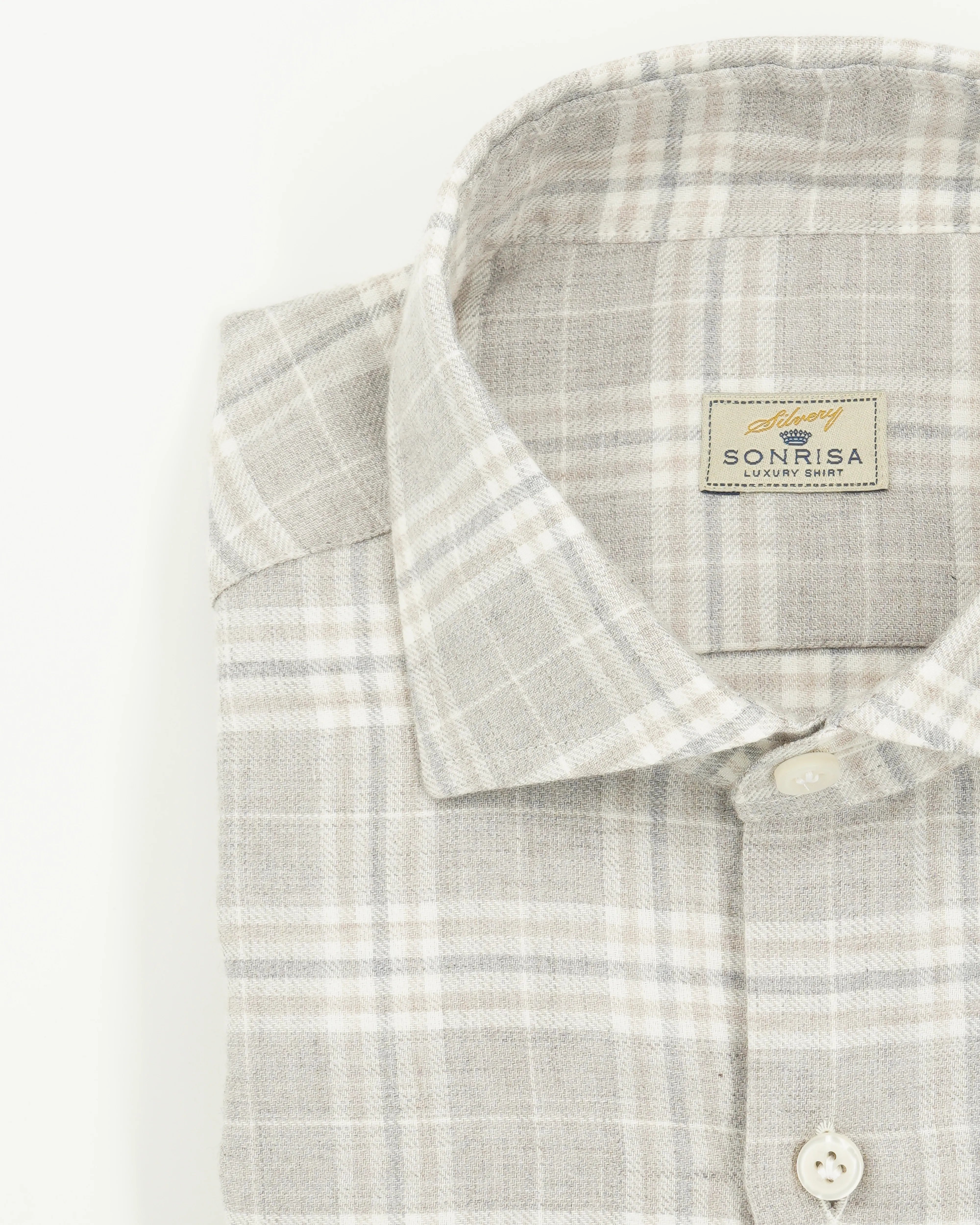 Sonrisa Shirt Fine Flannel Check Grey