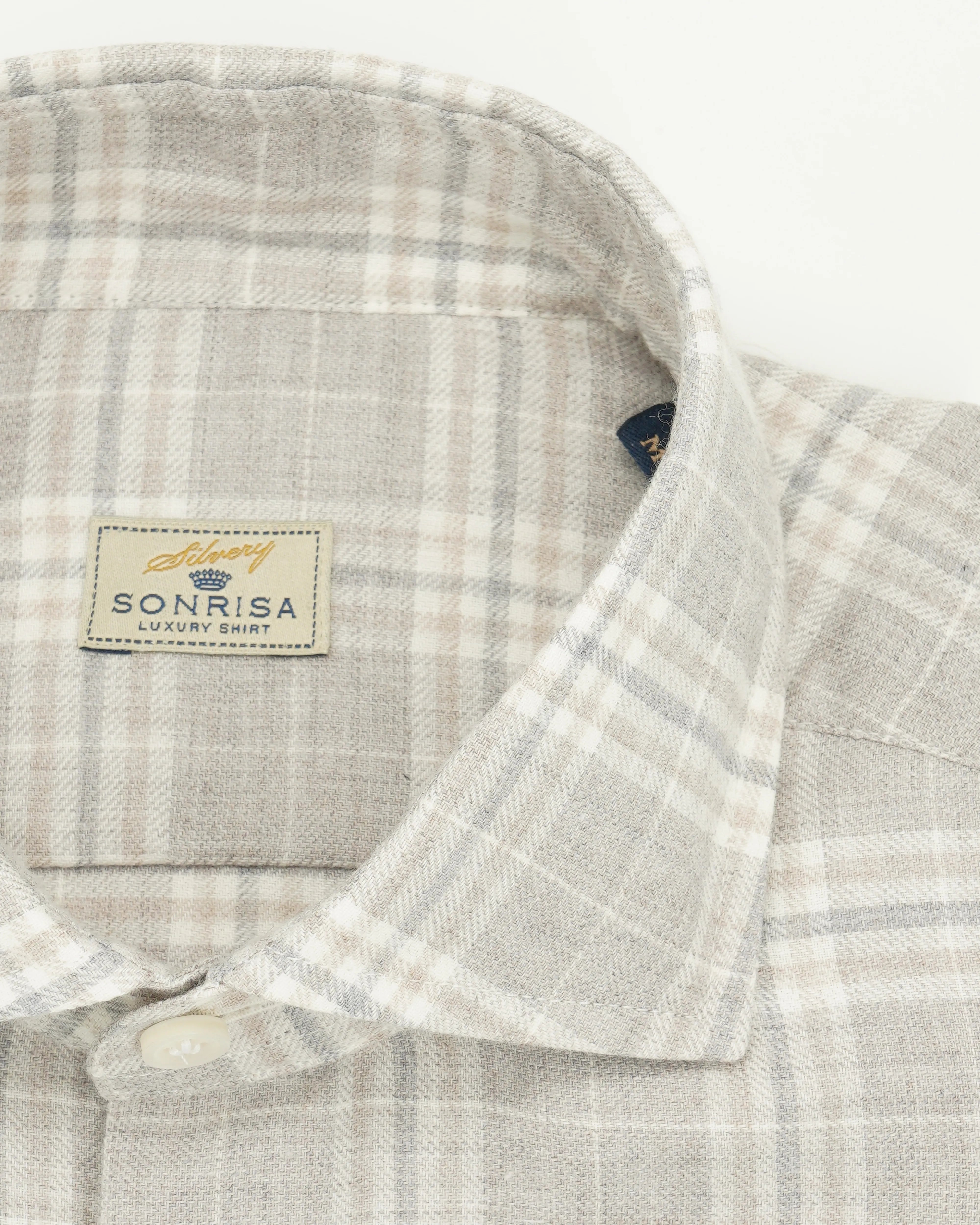Sonrisa Shirt Fine Flannel Check Grey