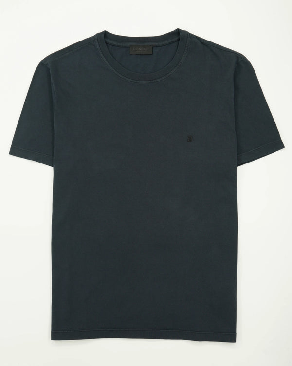 Dondup T-Shirt Garment Dyed Cotton Navy