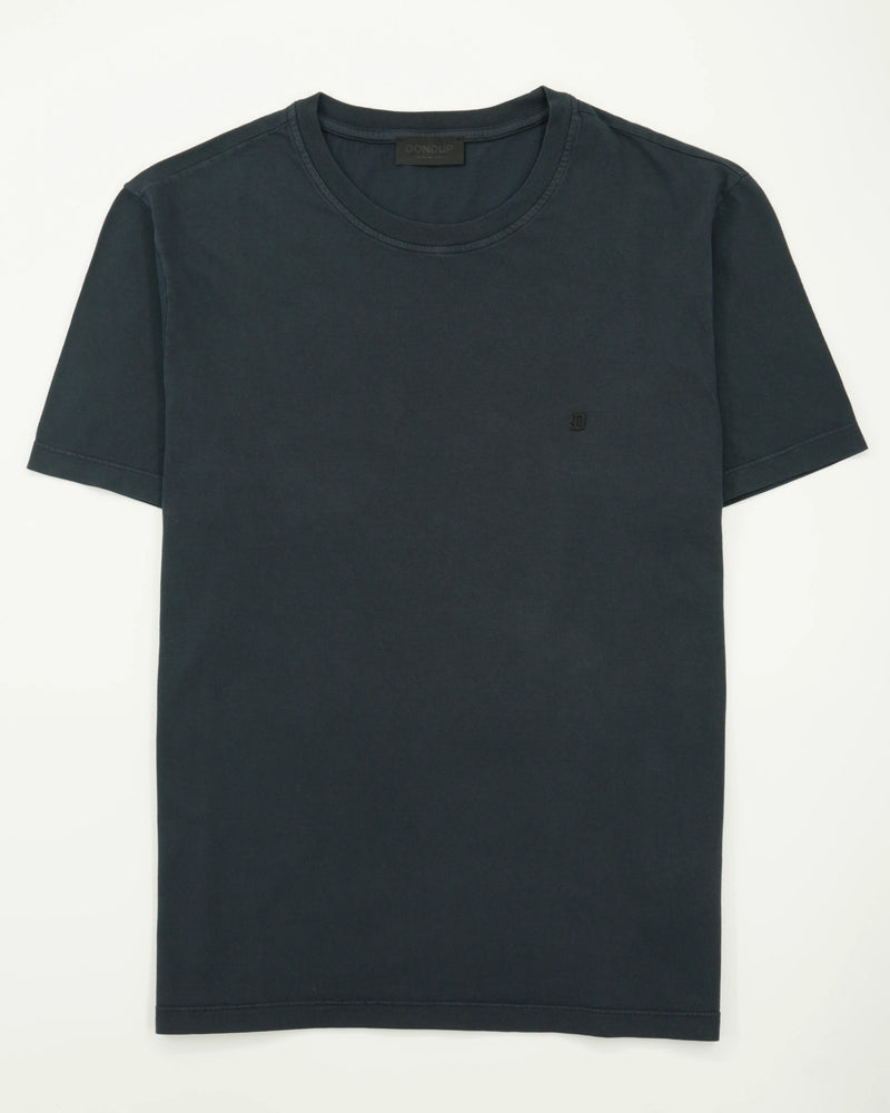 Dondup T-Shirt Garment Dyed Cotton Navy